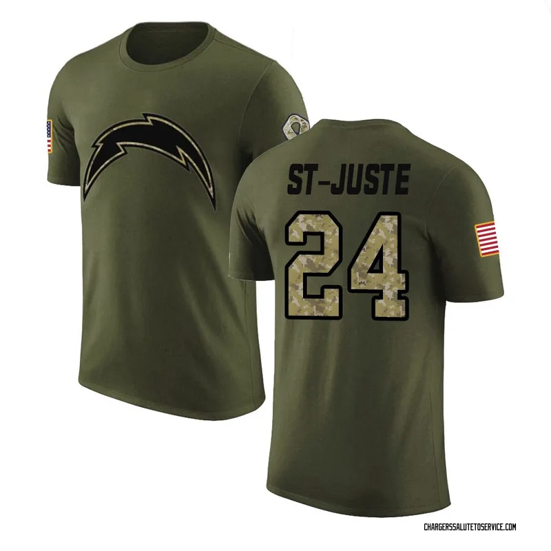 Men's Benjamin St-Juste Los Angeles Chargers Legend Olive Salute to Service T-Shirt