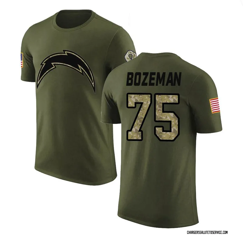 Men's Bradley Bozeman Los Angeles Chargers Legend Olive Salute to Service T-Shirt