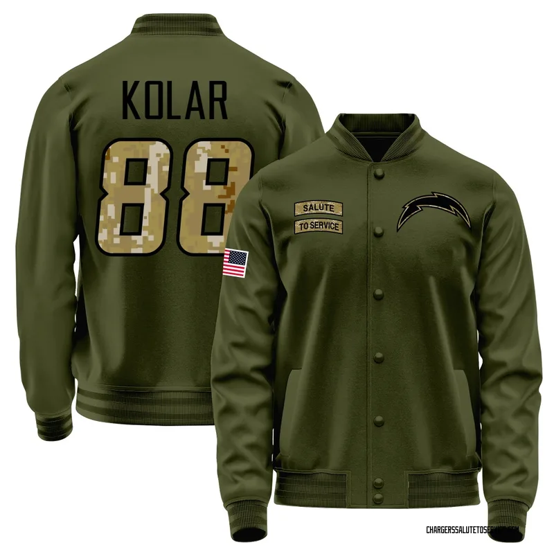 Men's Charlie Kolar Los Angeles Chargers Olive Salute to Service Sideline Performance Jacket