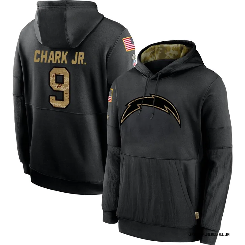 Men's DJ Chark Jr. Los Angeles Chargers Black 2020 Salute to Service Sideline Performance Pullover Hoodie