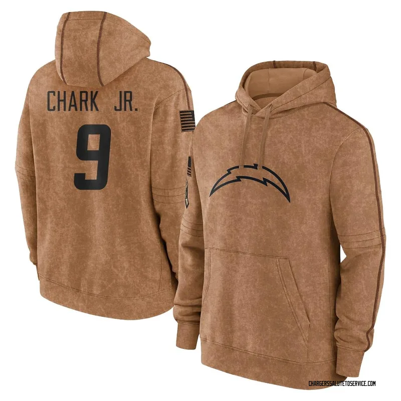 Men's DJ Chark Jr. Los Angeles Chargers Brown 2023 Salute To Service Club Pullover Hoodie