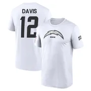 Men's Derius Davis Los Angeles Chargers Legend White 2024 Salute to Service Performance T-Shirt