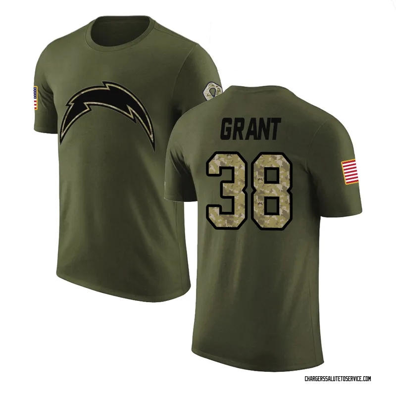 Men's Devin Grant Los Angeles Chargers Legend Olive Salute to Service T-Shirt