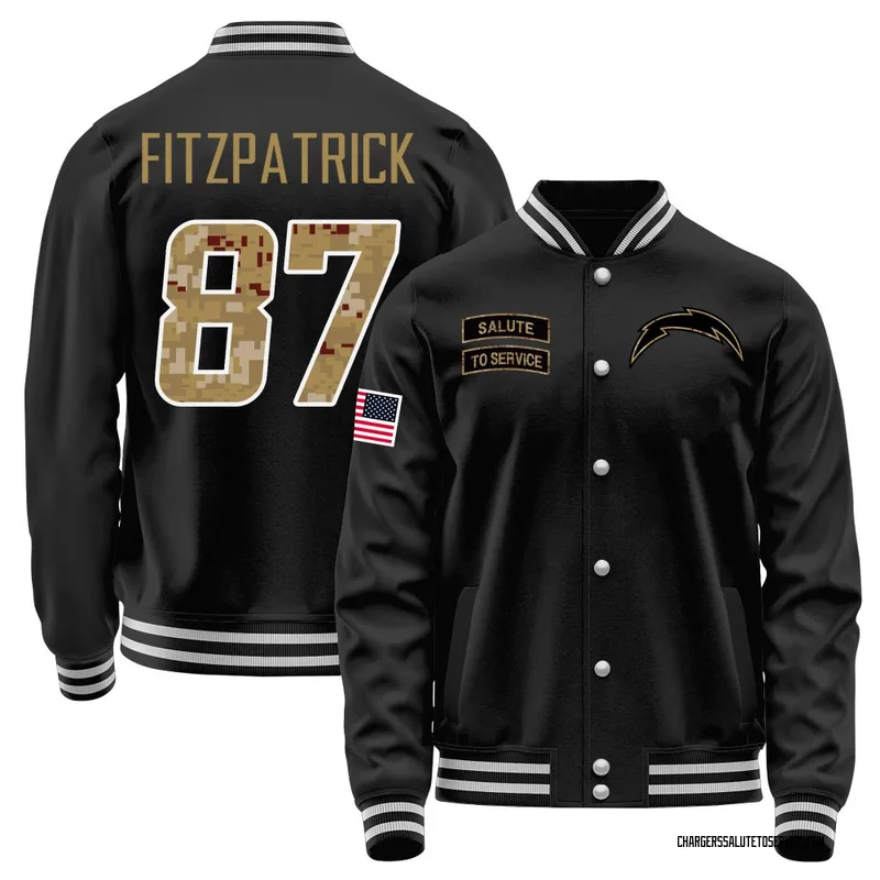 Men's Dez Fitzpatrick Los Angeles Chargers Black Salute to Service Sideline Performance Jacket
