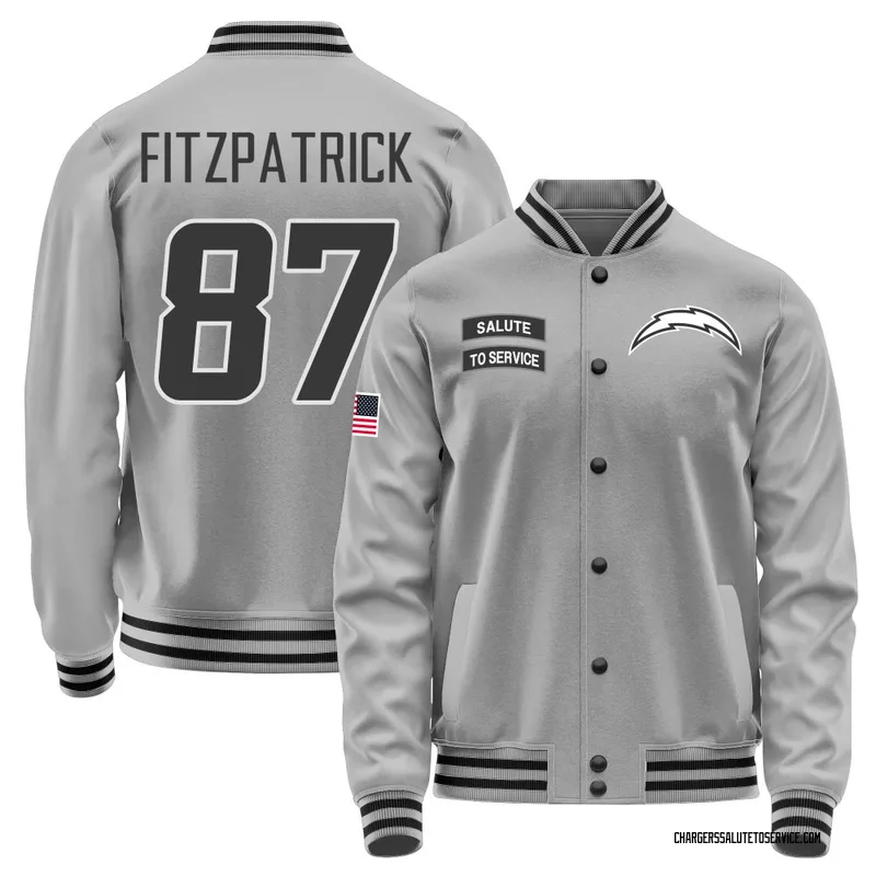 Men's Dez Fitzpatrick Los Angeles Chargers Gray Salute to Service Performance Jacket