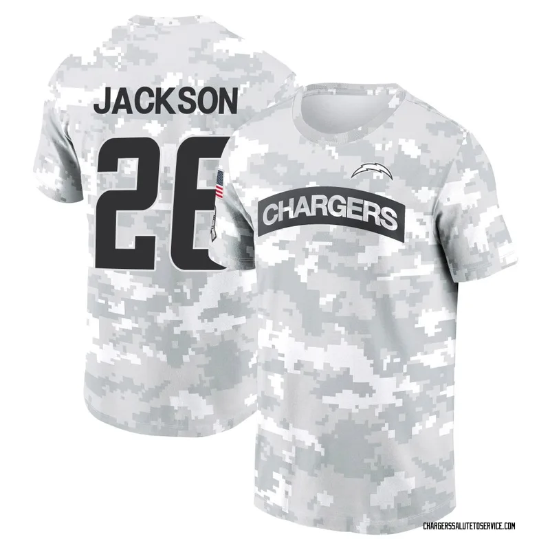 Men's Donte Jackson Los Angeles Chargers Camo Arctic 2024 Salute to Service Performance T-Shirt