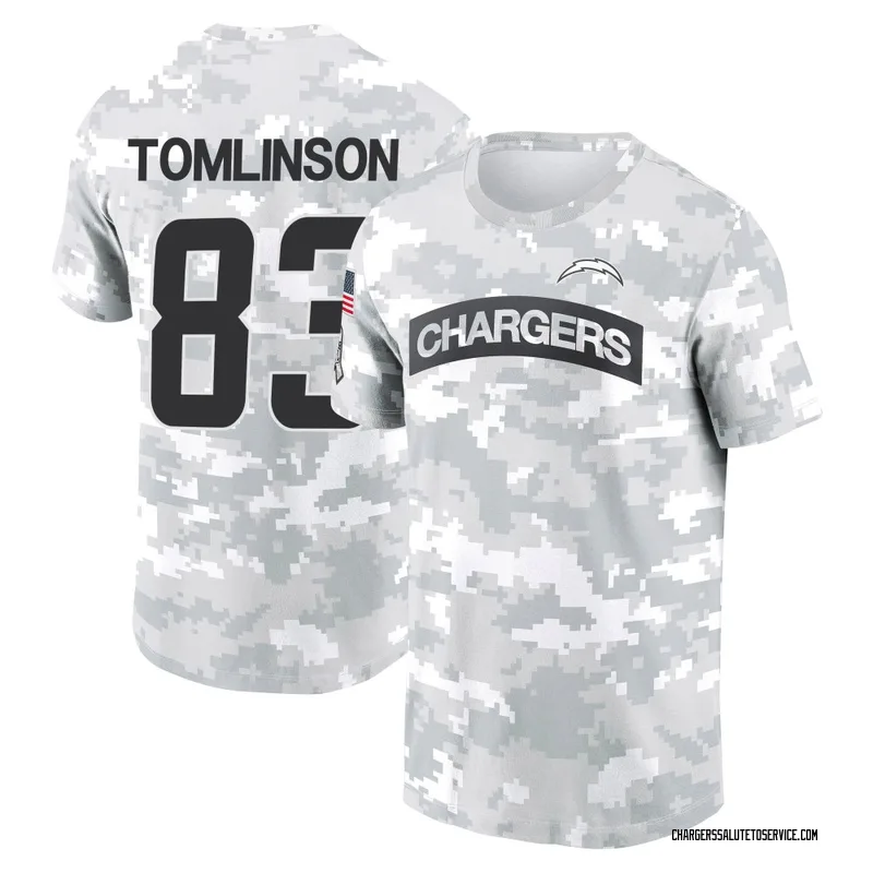 Men's Eric Tomlinson Los Angeles Chargers Camo Arctic 2024 Salute to Service Performance T-Shirt