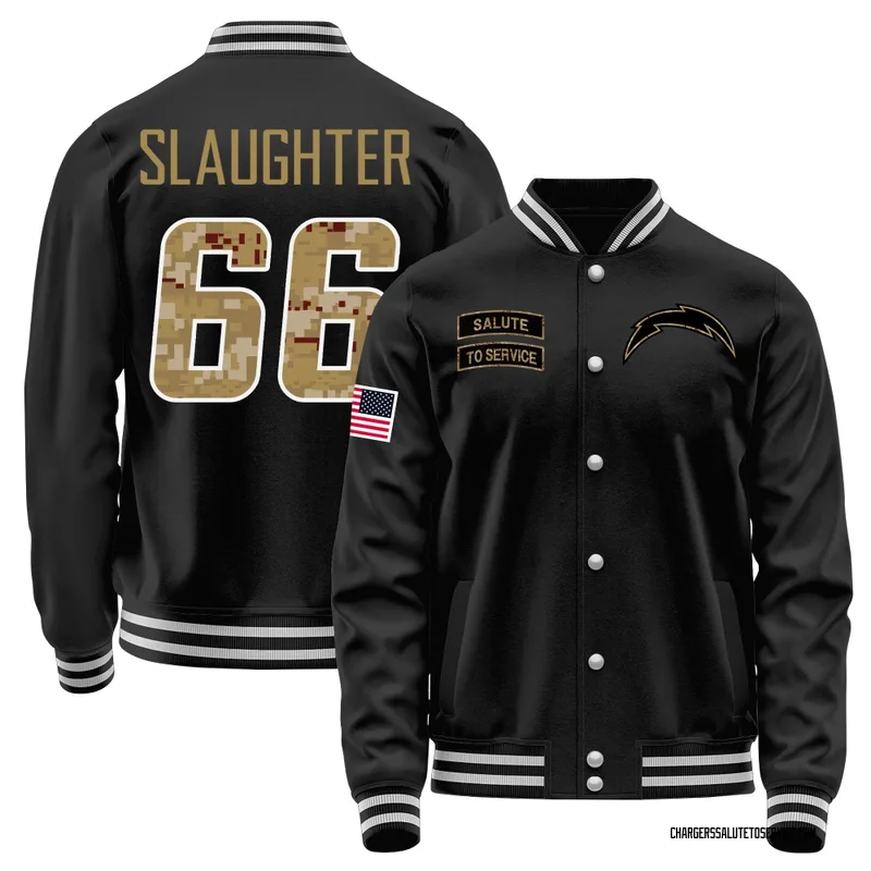 Men's Jake Slaughter Los Angeles Chargers Black Salute to Service Sideline Performance Jacket