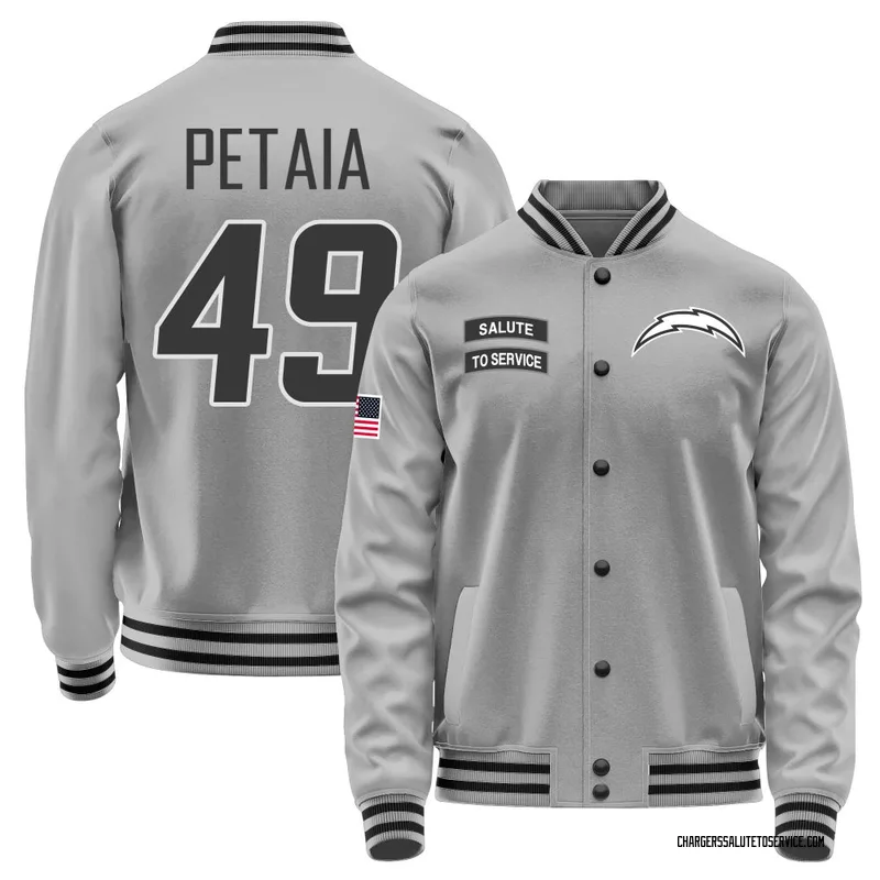 Men's Jordan Petaia Los Angeles Chargers Gray Salute to Service Performance Jacket