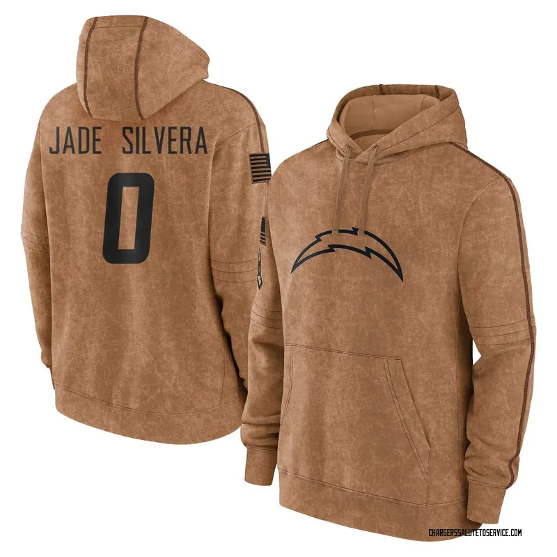 Men's Nesta Jade Silvera Los Angeles Chargers Brown 2023 Salute To Service Club Pullover Hoodie