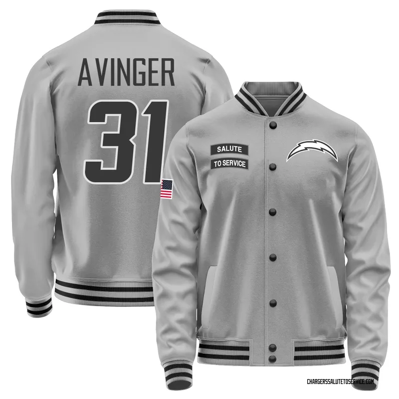 Men's Noah Avinger Los Angeles Chargers Gray Salute to Service Performance Jacket