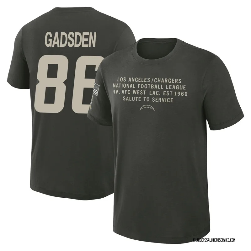 Men's Oronde Gadsden Los Angeles Chargers Green Dark/ 2025 Salute to Service Sideline Slub T-Shirt