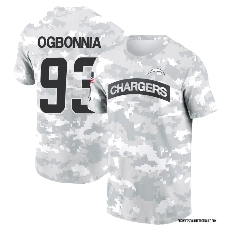 Men's Otito Ogbonnia Los Angeles Chargers Camo Arctic 2024 Salute to Service Performance T-Shirt