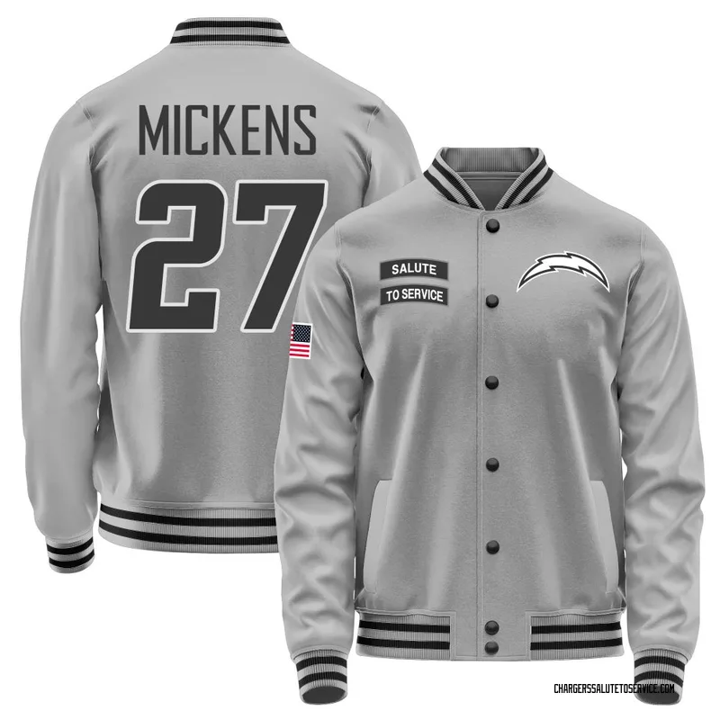 Men's RJ Mickens Los Angeles Chargers Gray Salute to Service Performance Jacket