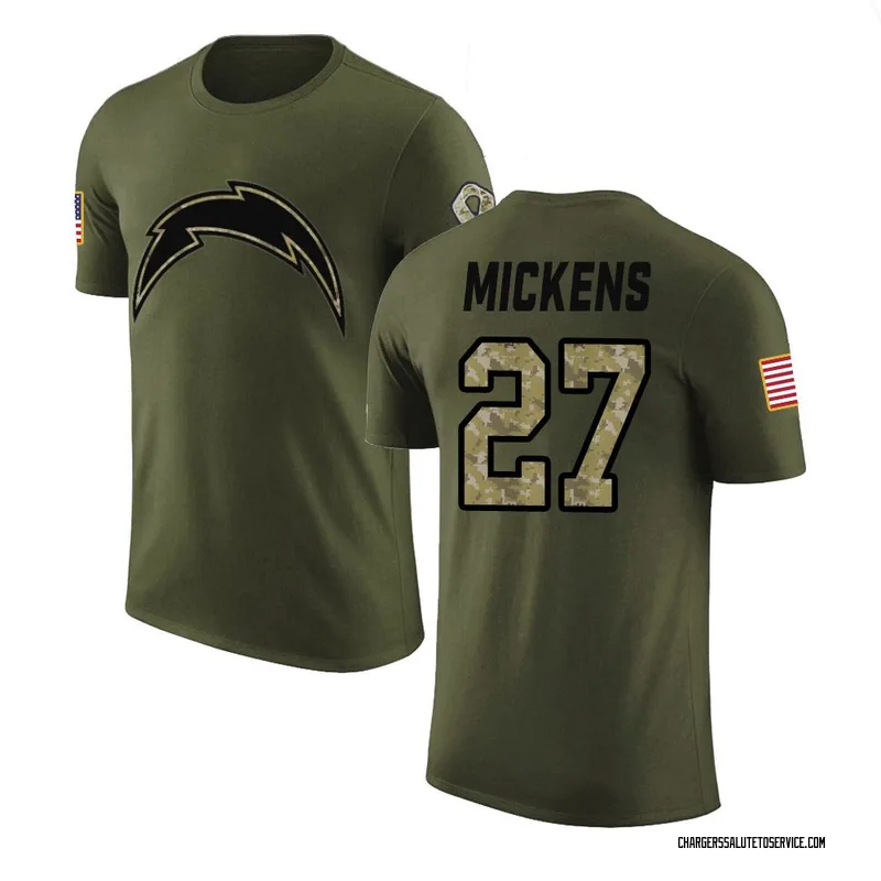 Men's RJ Mickens Los Angeles Chargers Legend Olive Salute to Service T-Shirt