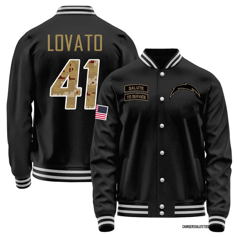 Men's Rick Lovato Los Angeles Chargers Black Salute to Service Sideline Performance Jacket