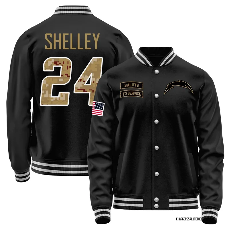 Men's Rodney Shelley Los Angeles Chargers Black Salute to Service Sideline Performance Jacket