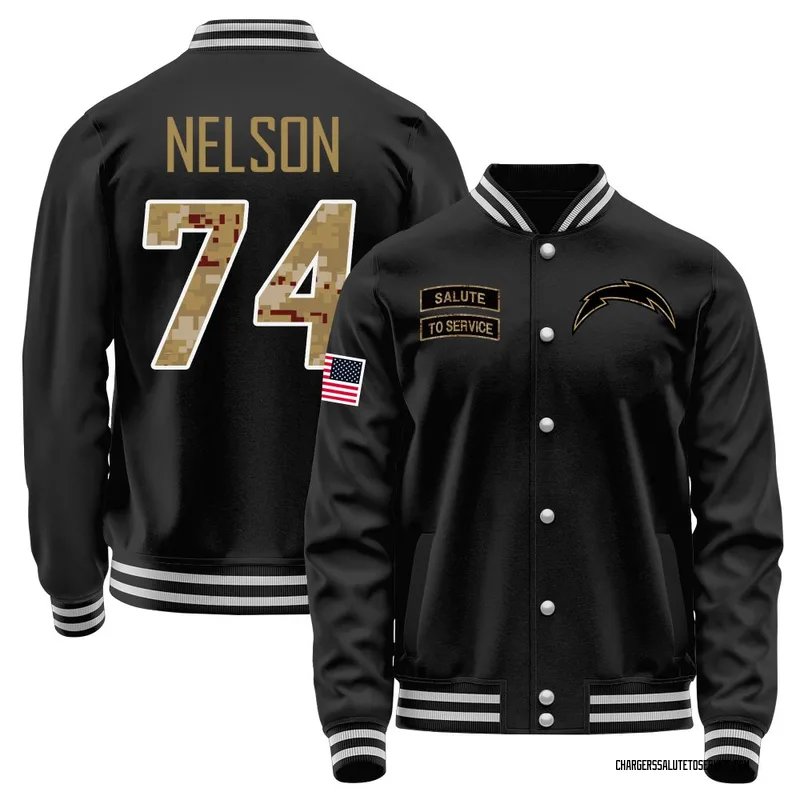 Men's Ryan Nelson Los Angeles Chargers Black Salute to Service Sideline Performance Jacket