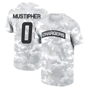Men's Sam Mustipher Los Angeles Chargers Camo Arctic 2024 Salute to Service Performance T-Shirt