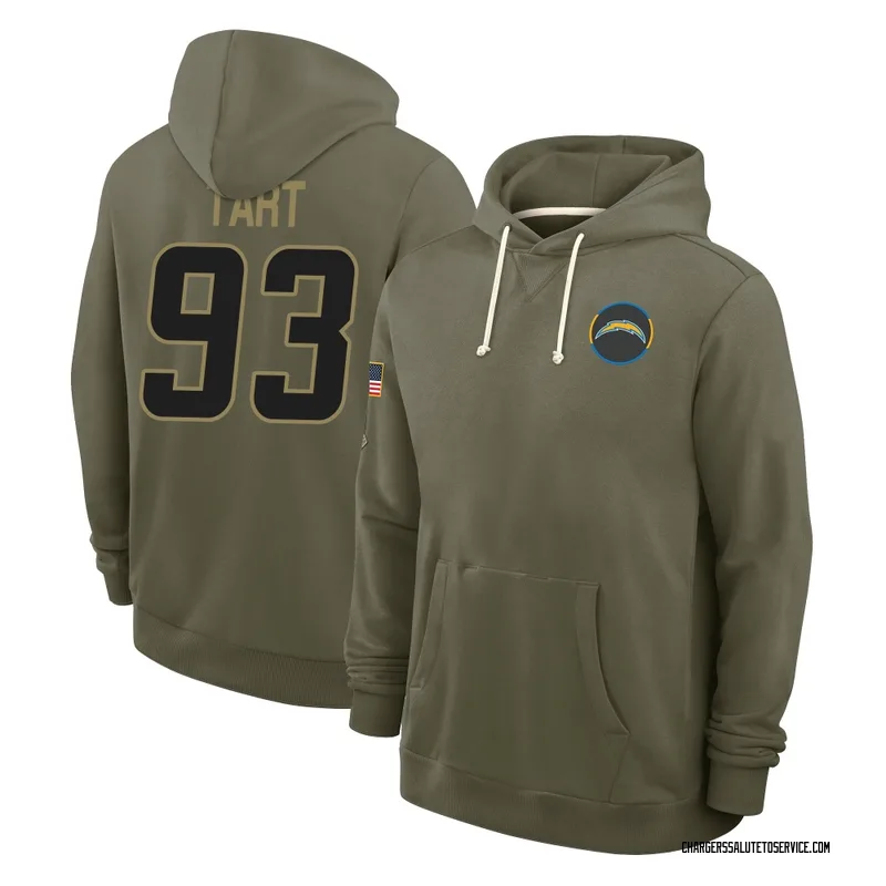 Men's Teair Tart Los Angeles Chargers Olive 2025 Salute to Service Hoodie
