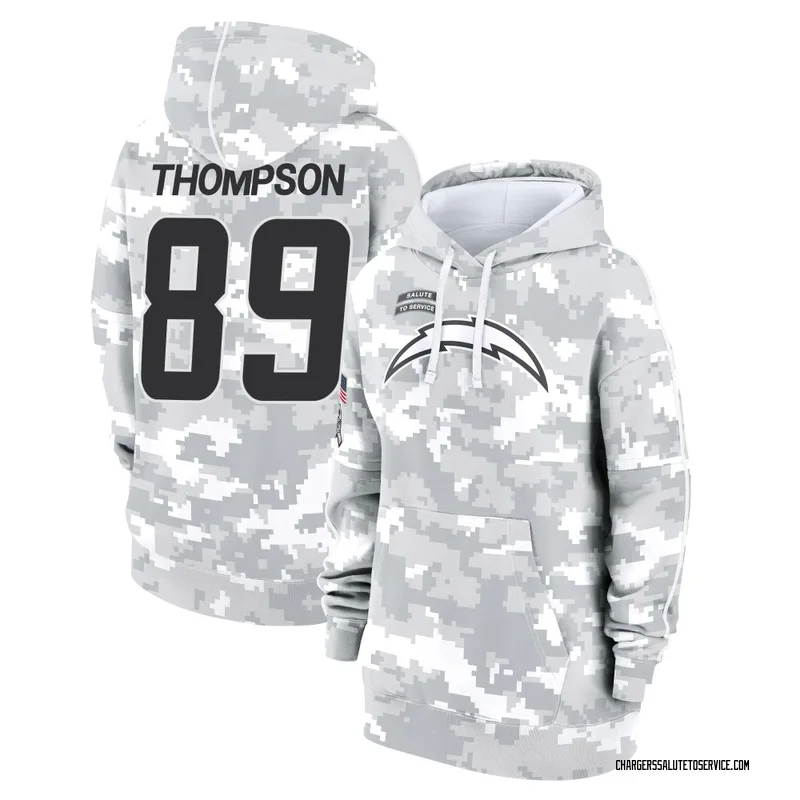 Women's Brenen Thompson Los Angeles Chargers Camo Arctic 2024 Salute to Service Club Fleece Pullover Hoodie