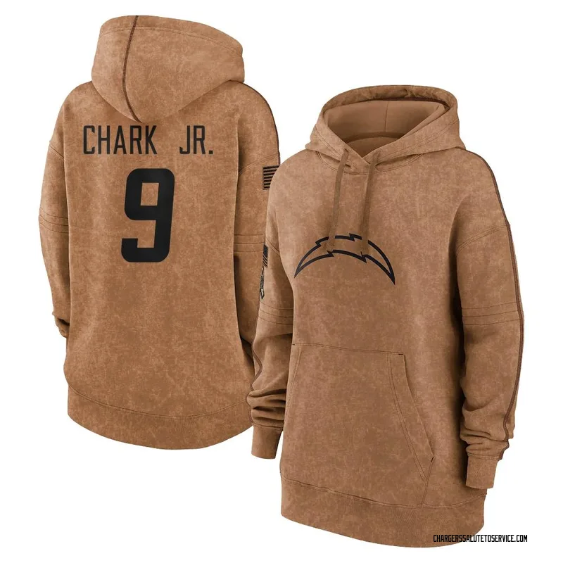 Women's DJ Chark Jr. Los Angeles Chargers Brown 2023 Salute To Service Pullover Hoodie