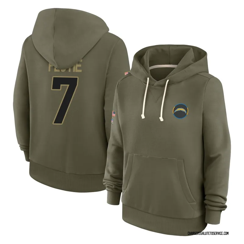 Women's Doug Flutie Los Angeles Chargers Olive 2025 Salute to Service Hoodie