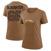 Women's Jake Slaughter Los Angeles Chargers Legend Brown 2023 Salute To Service Performance T-Shirt