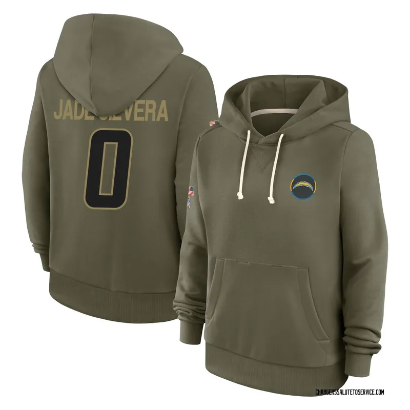 Women's Nesta Jade Silvera Los Angeles Chargers Olive 2025 Salute to Service Hoodie