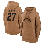Women's RJ Mickens Los Angeles Chargers Brown 2023 Salute To Service Pullover Hoodie