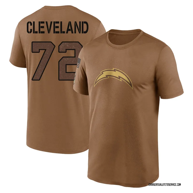 Youth Ben Cleveland Los Angeles Chargers Legend Brown 2023 Salute To Service Performance T-Shirt