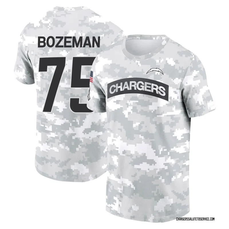 Youth Bradley Bozeman Los Angeles Chargers Camo Arctic 2024 Salute to Service Performance T-Shirt