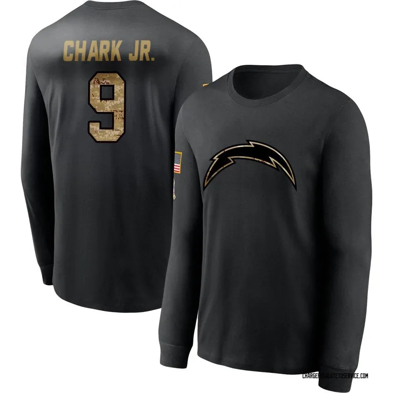 Youth DJ Chark Jr. Los Angeles Chargers Black 2020 Salute To Service Sideline Performance Long Sleeve T-Shirt