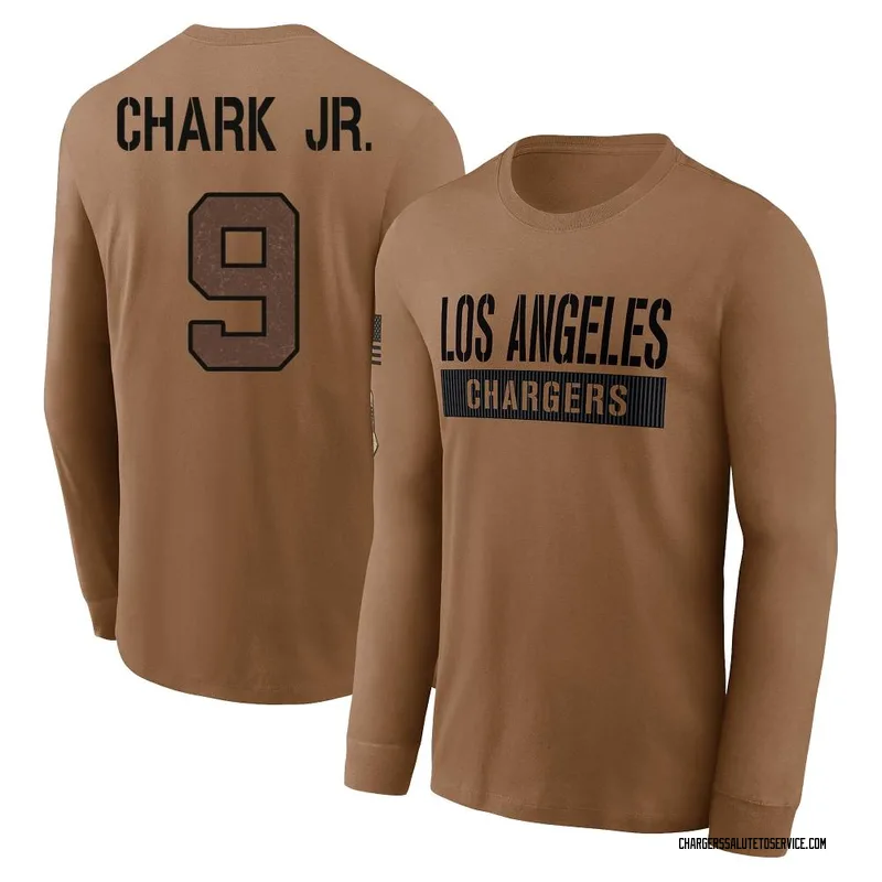 Youth DJ Chark Jr. Los Angeles Chargers Brown 2023 Salute To Service Long Sleeve T-Shirt