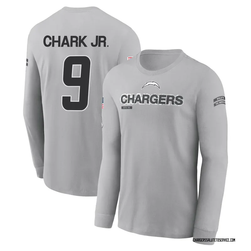 Youth DJ Chark Jr. Los Angeles Chargers Gray 2024 Salute to Service Long Sleeve T-Shirt