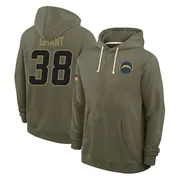 Youth Devin Grant Los Angeles Chargers Olive 2025 Salute to Service Hoodie