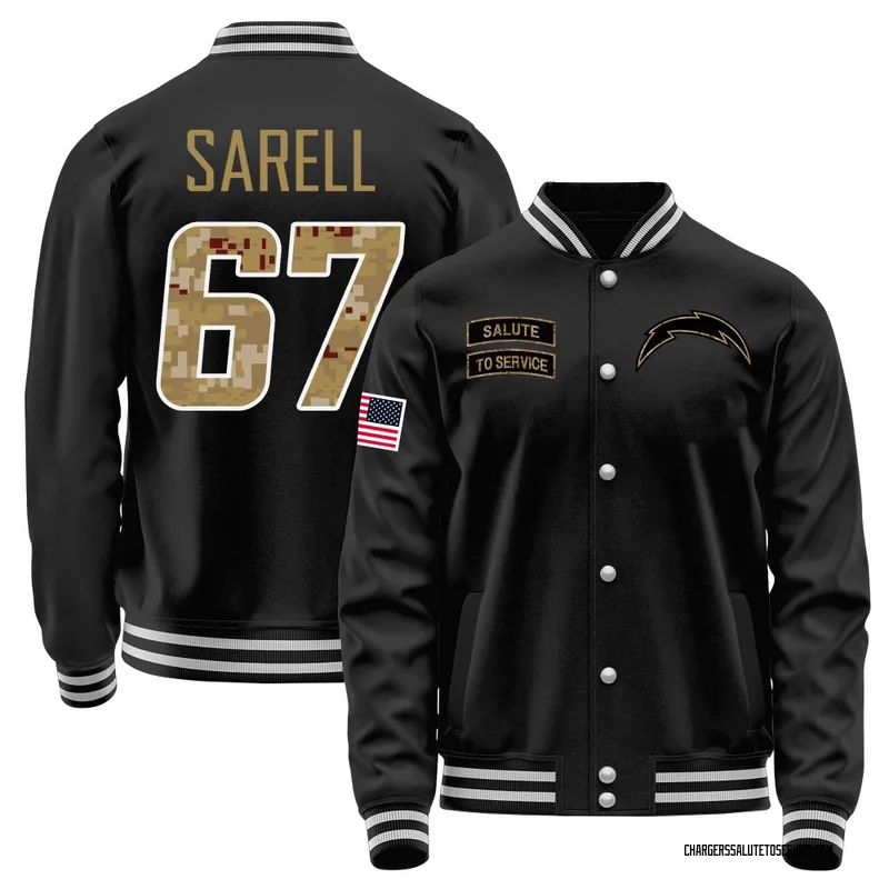 Youth Foster Sarell Los Angeles Chargers Black Salute to Service Sideline Performance Jacket