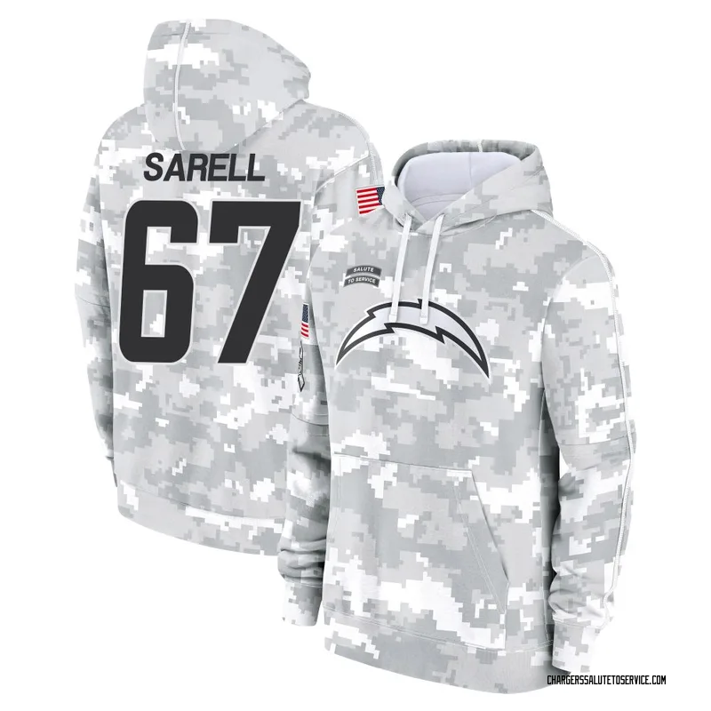 Youth Foster Sarell Los Angeles Chargers Camo Arctic 2024 Salute to Service Club Fleece Pullover Hoodie
