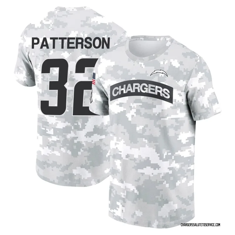 Youth Jaret Patterson Los Angeles Chargers Camo Arctic 2024 Salute to Service Performance T-Shirt