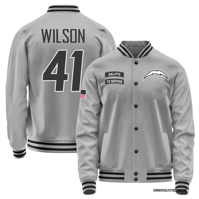 Youth Jerry Wilson Los Angeles Chargers Gray Salute to Service Performance Jacket