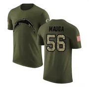 Youth Kana'i Mauga Los Angeles Chargers Legend Olive Salute to Service T-Shirt