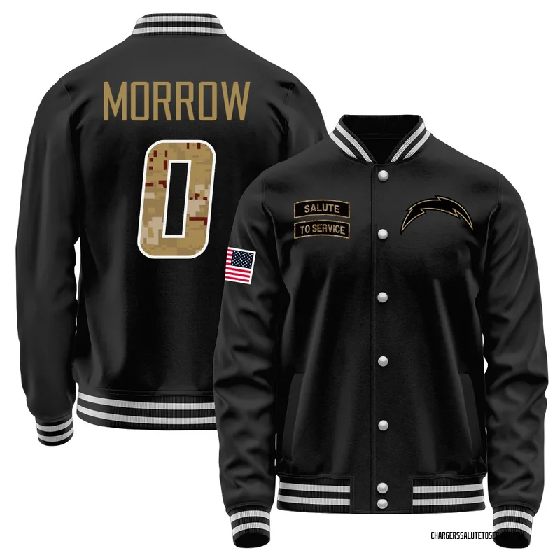 Youth Mante Morrow Los Angeles Chargers Black Salute to Service Sideline Performance Jacket