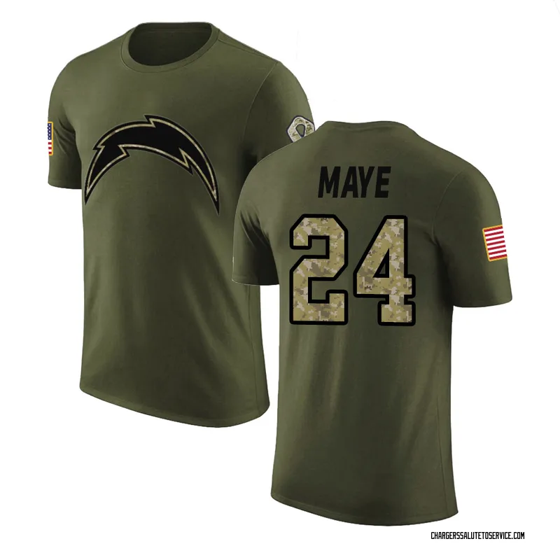 Youth Marcus Maye Los Angeles Chargers Legend Olive Salute to Service T-Shirt