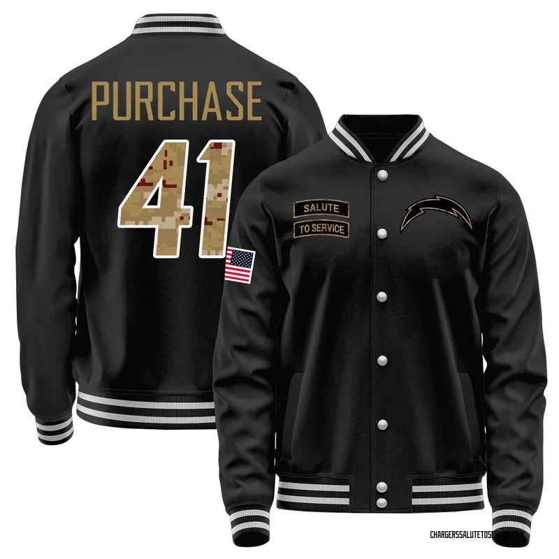 Youth Myles Purchase Los Angeles Chargers Black Salute to Service Sideline Performance Jacket