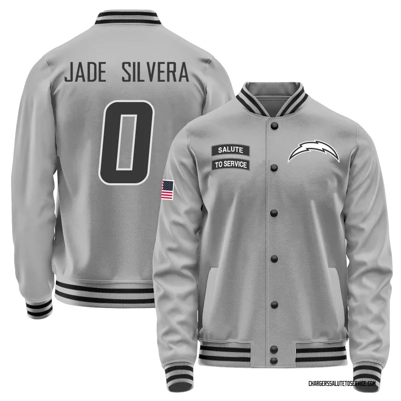 Youth Nesta Jade Silvera Los Angeles Chargers Gray Salute to Service Performance Jacket