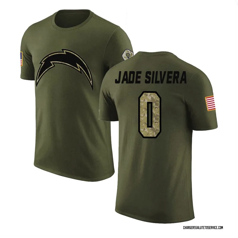 Youth Nesta Jade Silvera Los Angeles Chargers Legend Olive Salute to Service T-Shirt
