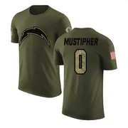 Youth Sam Mustipher Los Angeles Chargers Legend Olive Salute to Service T-Shirt
