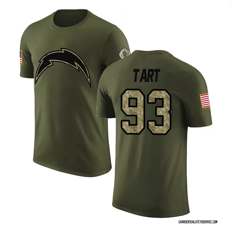 Youth Teair Tart Los Angeles Chargers Legend Olive Salute to Service T-Shirt