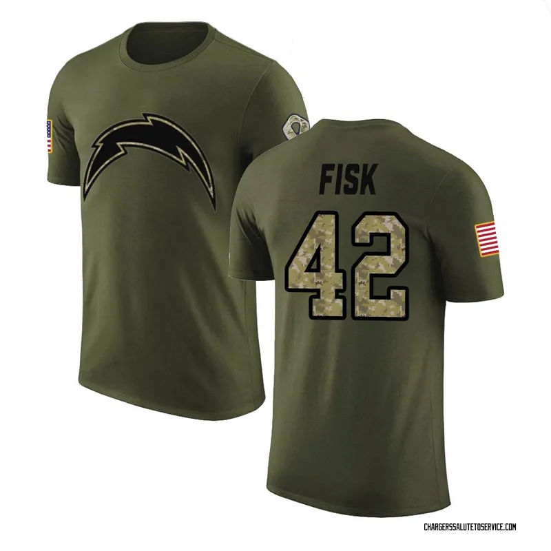 Youth Tucker Fisk Los Angeles Chargers Legend Olive Salute to Service T-Shirt
