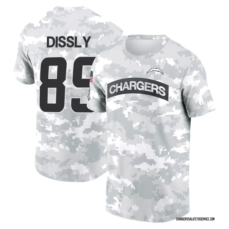 Youth Will Dissly Los Angeles Chargers Camo Arctic 2024 Salute to Service Performance T-Shirt
